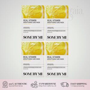 SOME BY MI Real Care Mask Vitamin Brightening – 4 Sheets for Radiant Glow